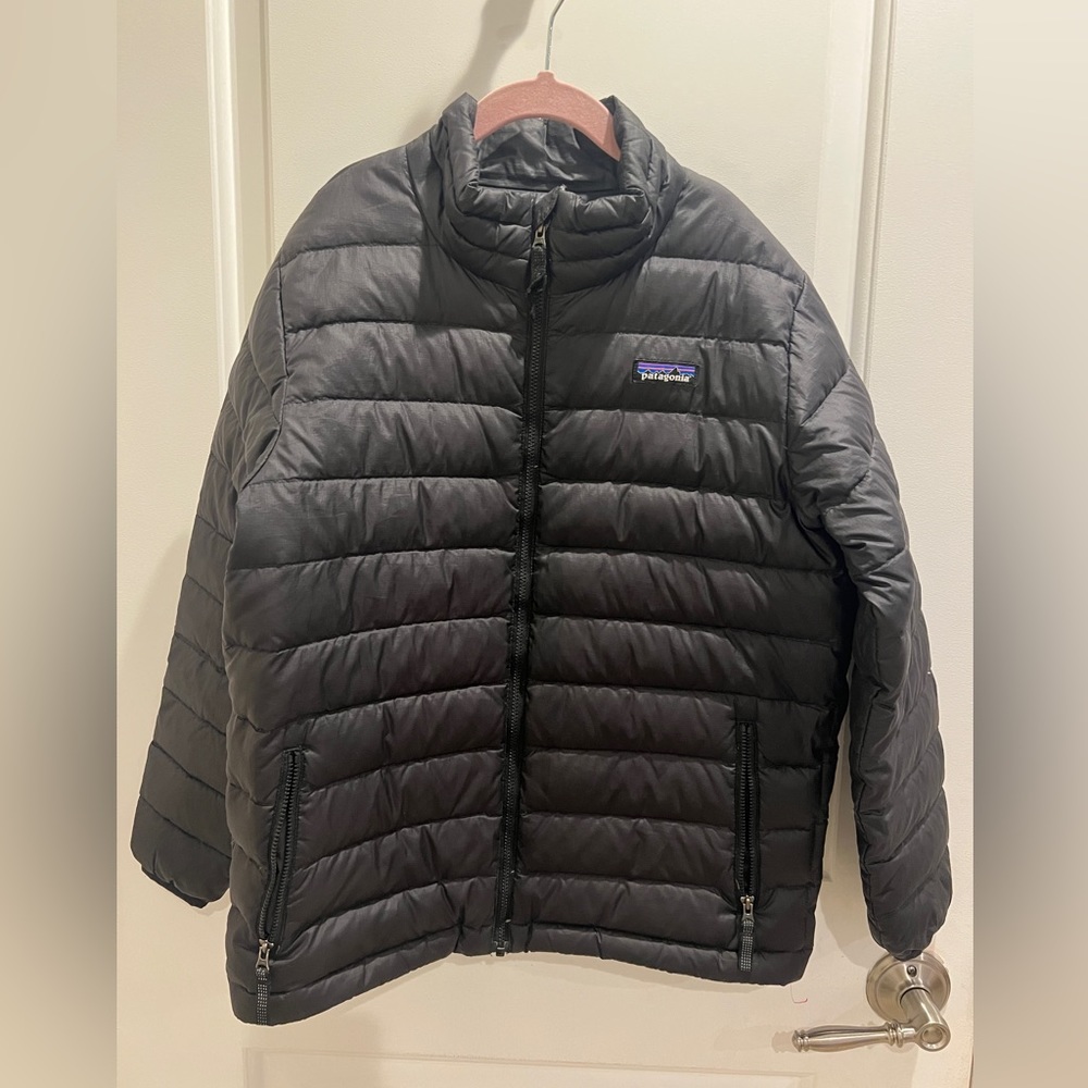 Patagonia Kids’ Down Sweater Jacket - Black Size 10
